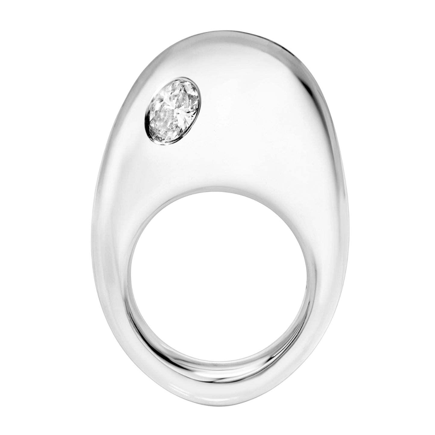 WHITE EGG DIAMOND RING