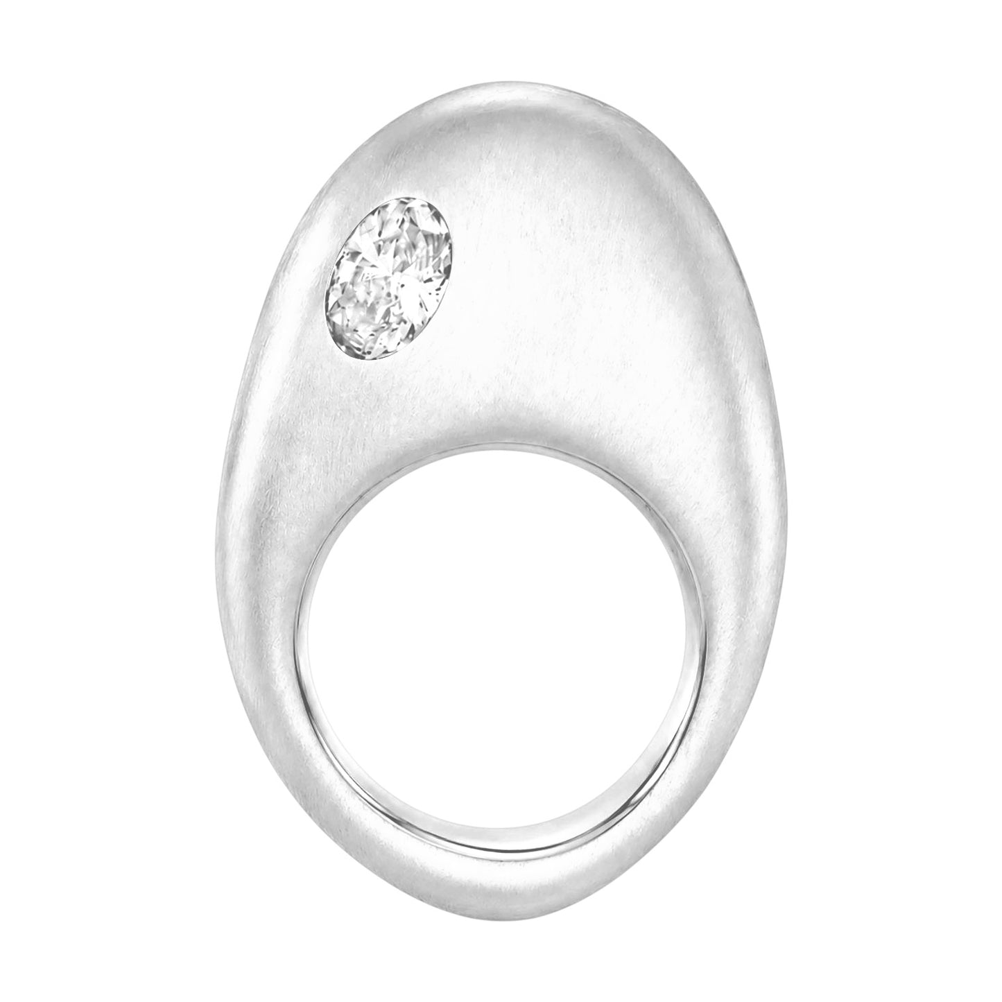 WHITE EGG DIAMOND RING