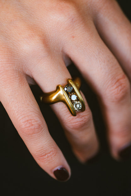 TUSKS OMBRÉ DIAMOND RING