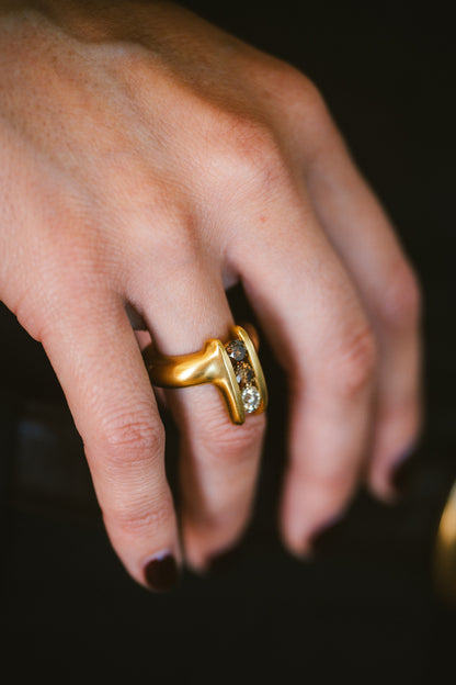 TUSKS OMBRÉ DIAMOND RING