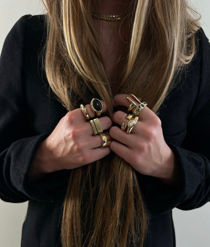 18k gold rings