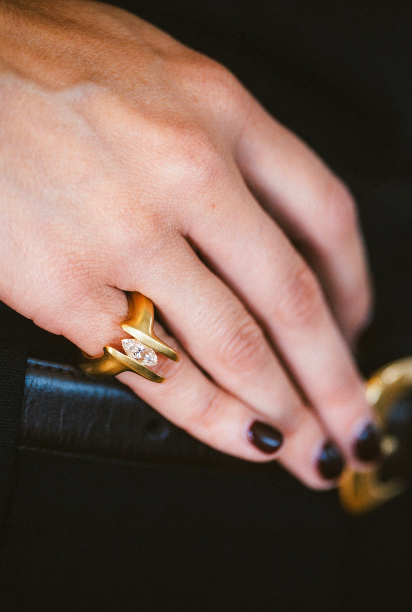 TUSKS MARQUISE DIAMOND RING