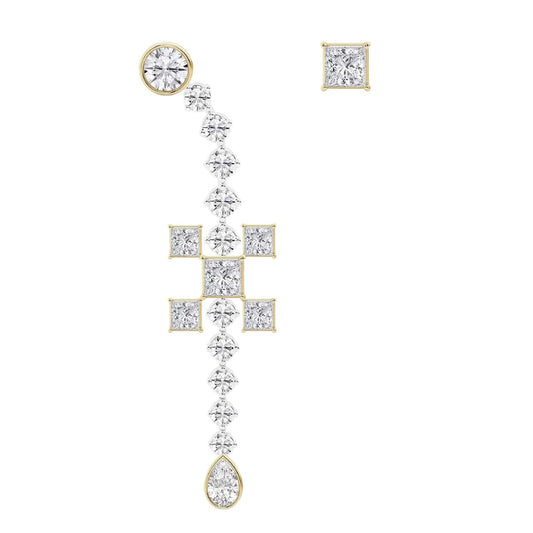 ART DECO DIAMOND EARRINGS SET