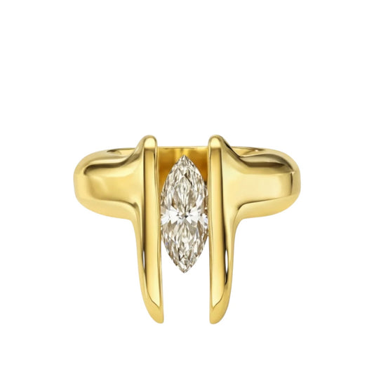 TUSKS MARQUISE DIAMOND RING