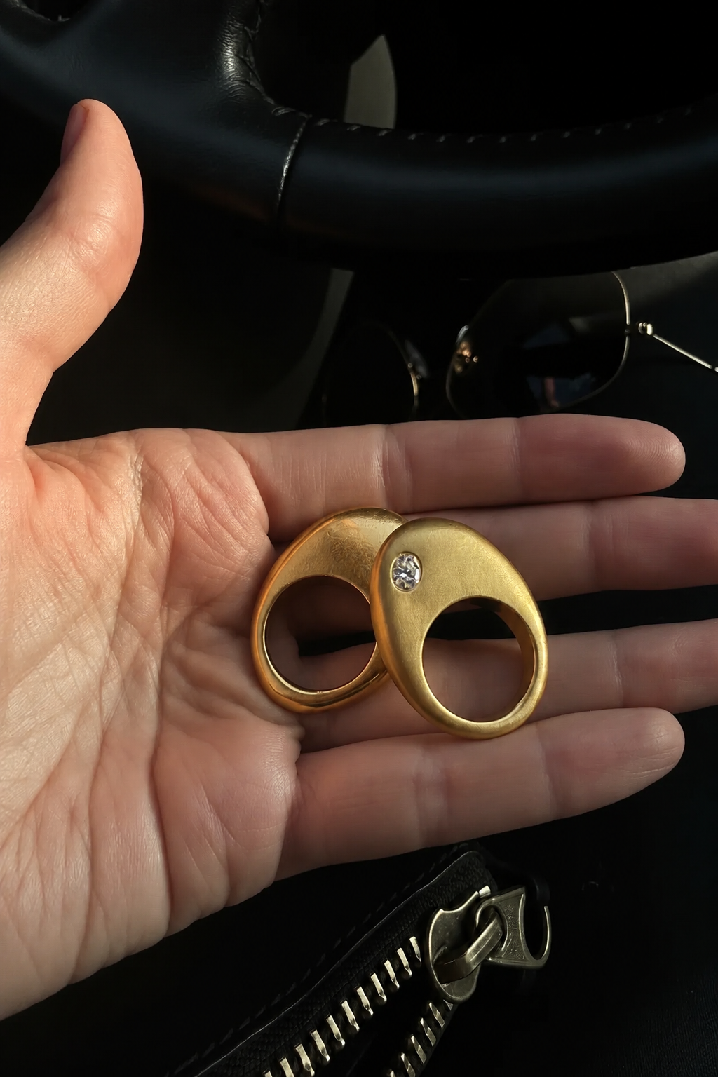 GOLDEN EGG COGNAC DIAMOND RING