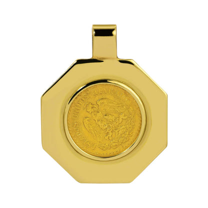 VINTAGE MEXICAN GOLD COIN PENDANT